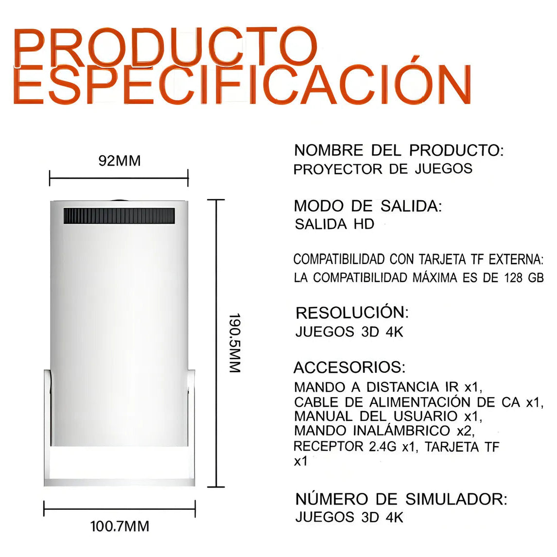 Mini Proyector GAME Pro