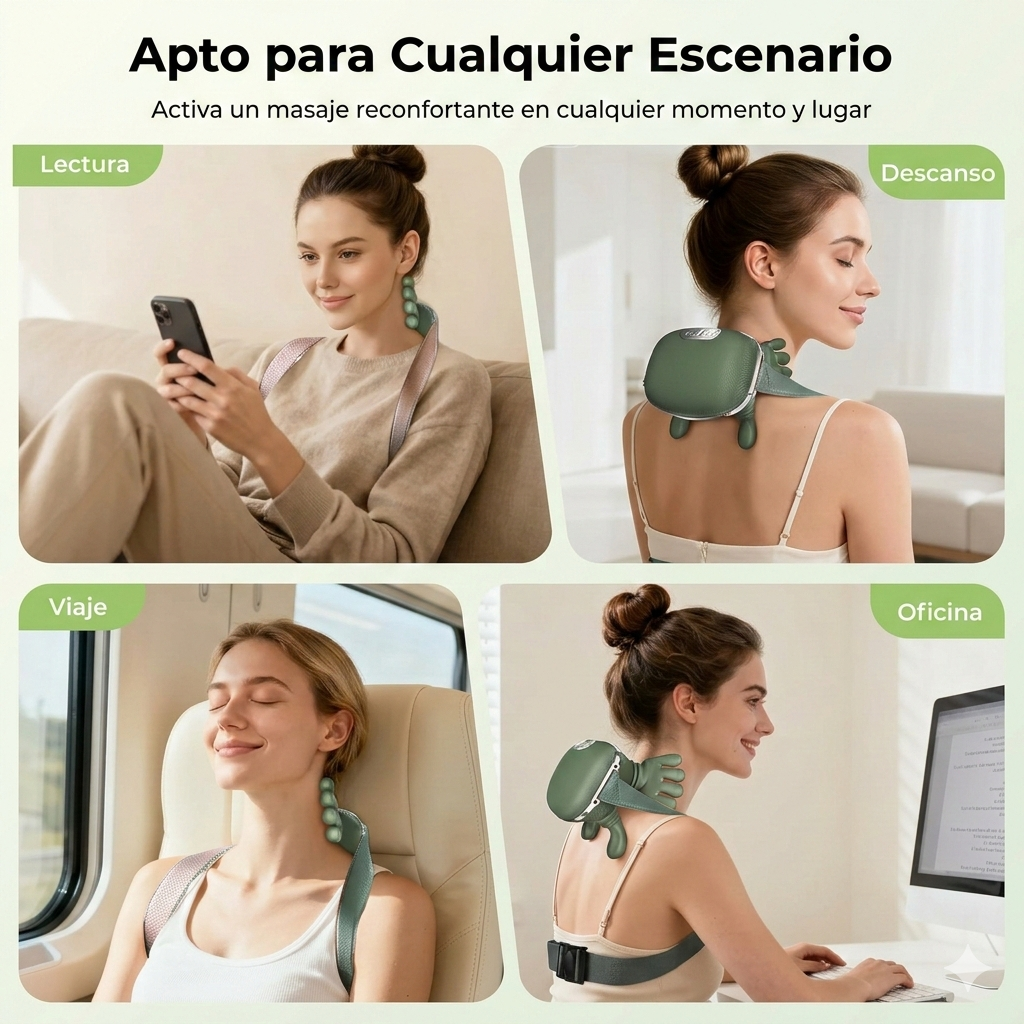 Masajeador Eléctrico de Cuello y Hombros Portátil