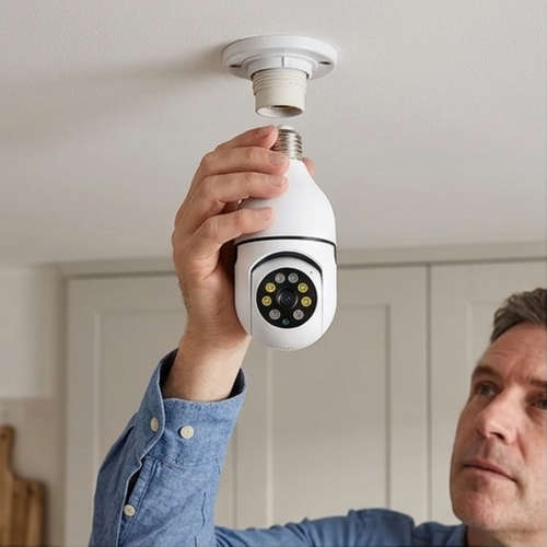 Cámara de Seguridad HD de 360° con Soquete