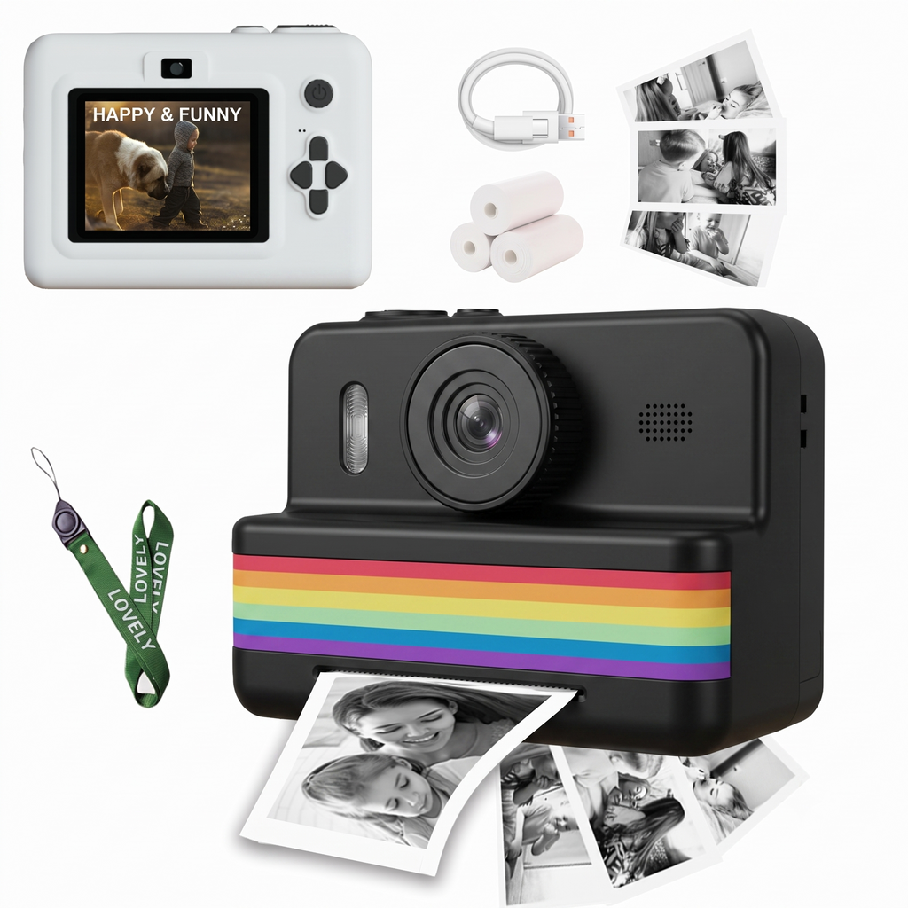 Cámara Digital para Niños con Mini Impresora Instantánea HD 2.8"