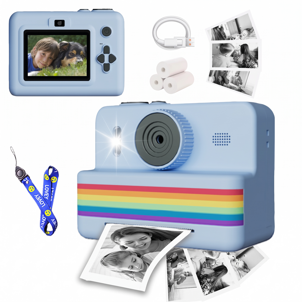 Cámara Digital para Niños con Mini Impresora Instantánea HD 2.8"