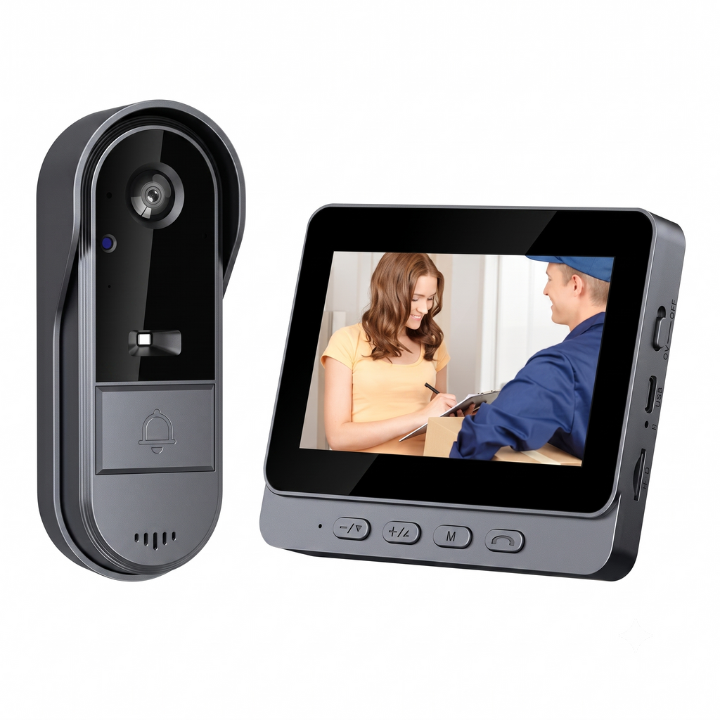 Timbre Inteligente Cámara y Pantalla (No requiere WiFi)