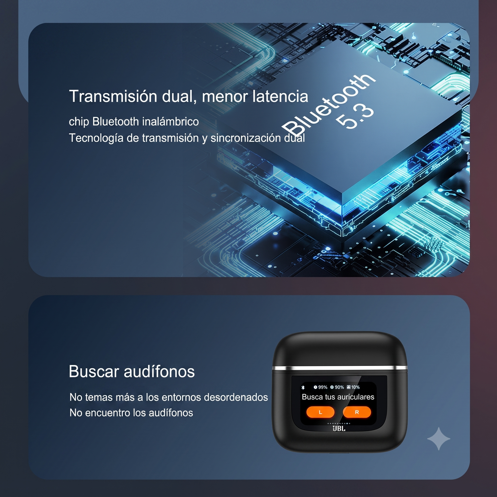 Audífonos TWS Bluetooth Estuche Pantalla LED Inteligente