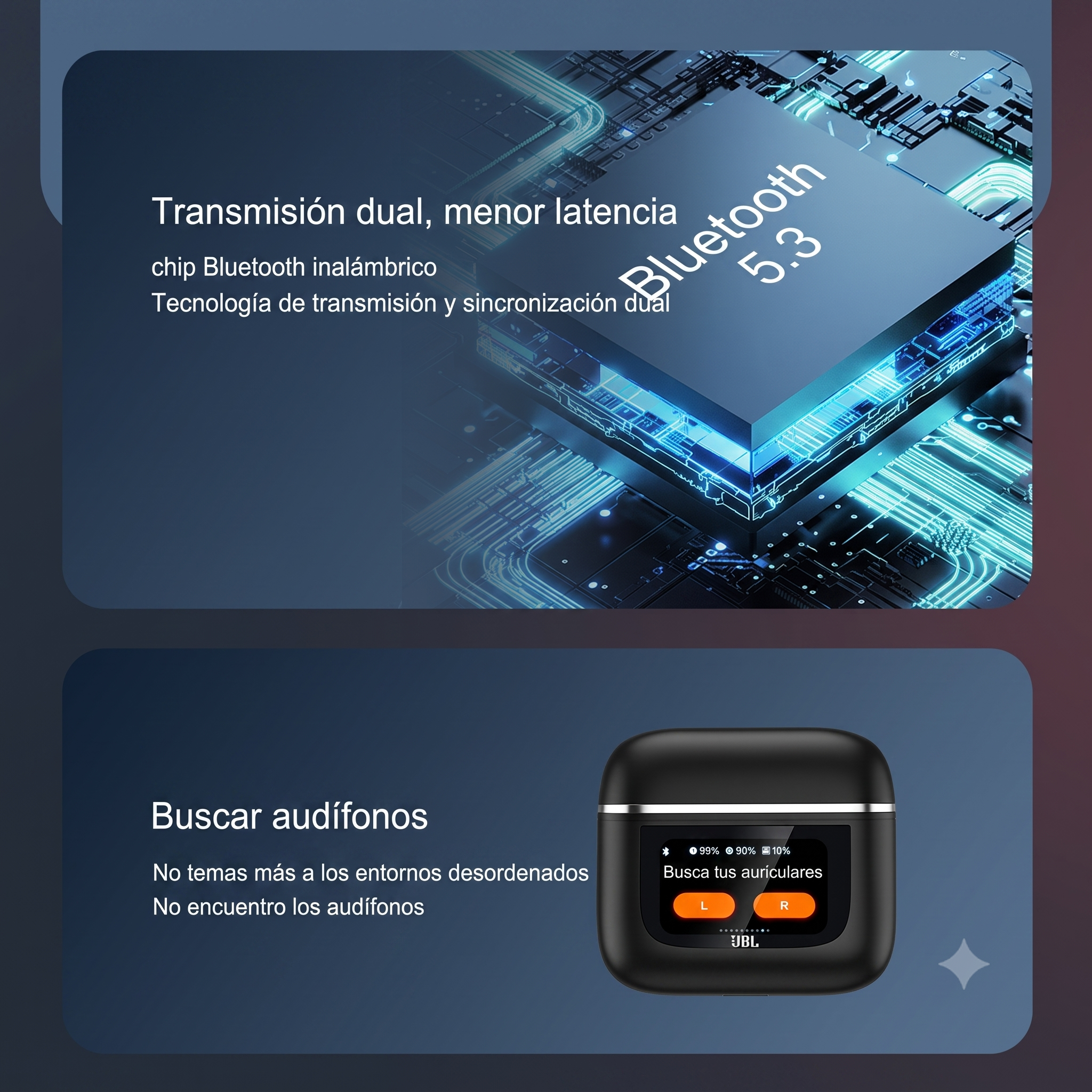 Audífonos TWS Bluetooth Estuche Pantalla LED Inteligente