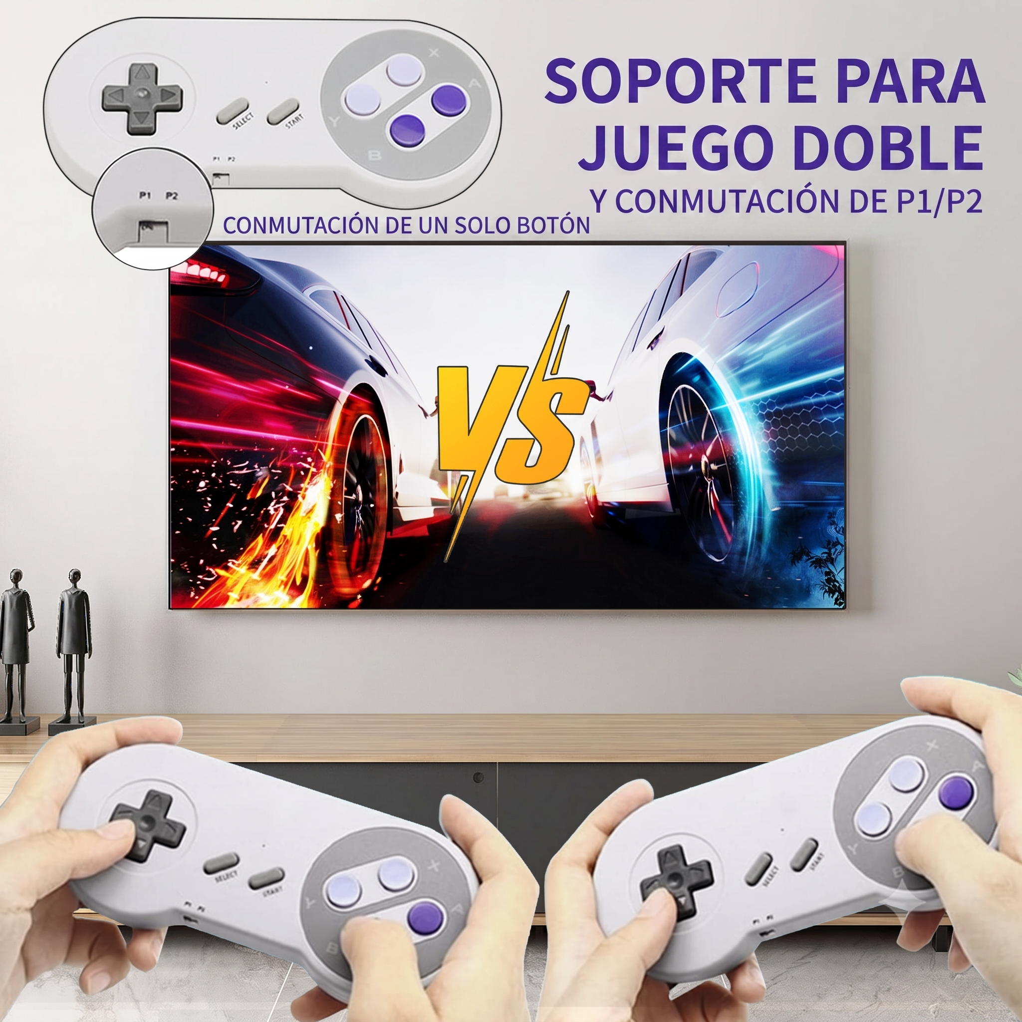 Consola Retro HD Inalámbrico NES/SNES
