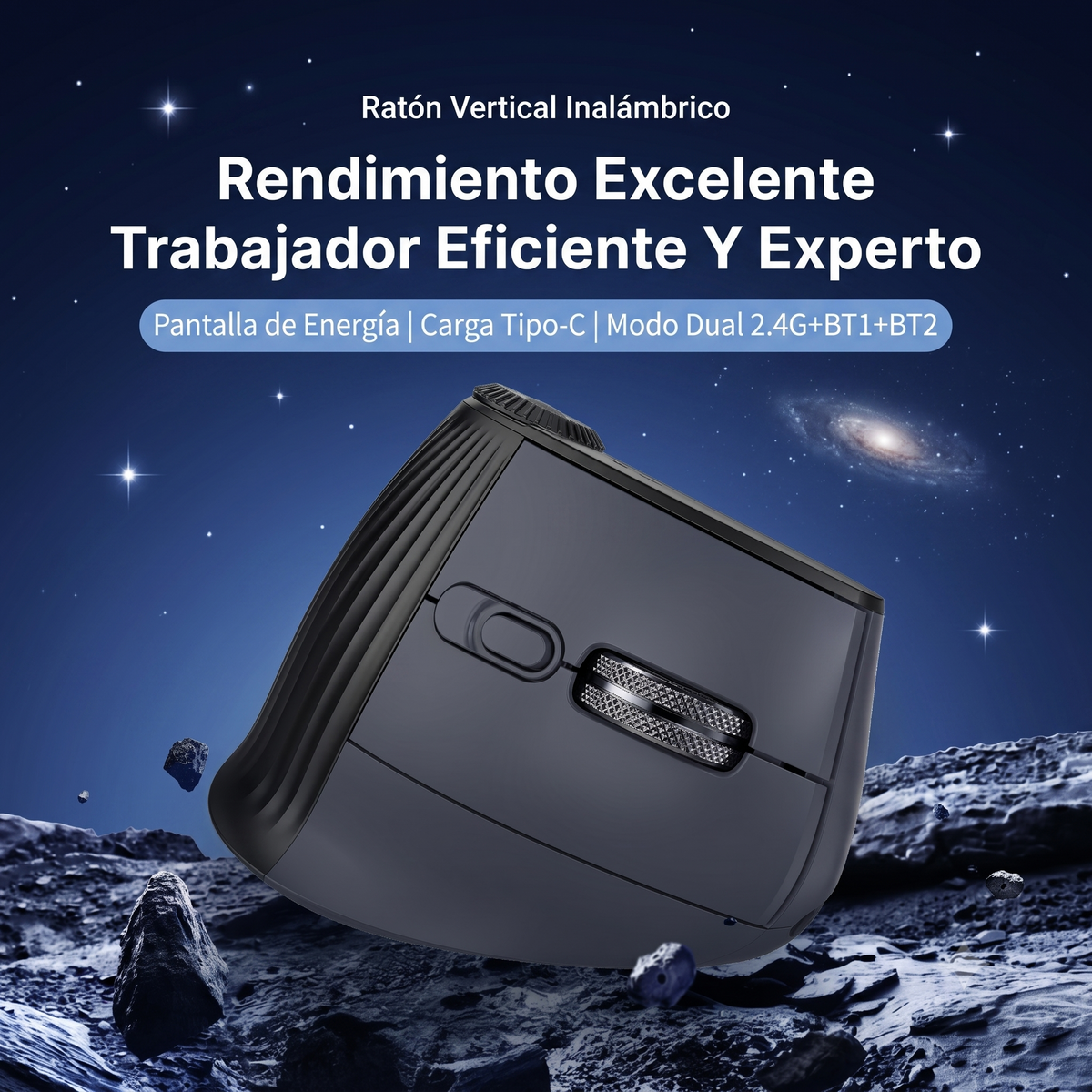 Mouse PRO Vertical Ergonométrico con Pantalla OLED y RGB