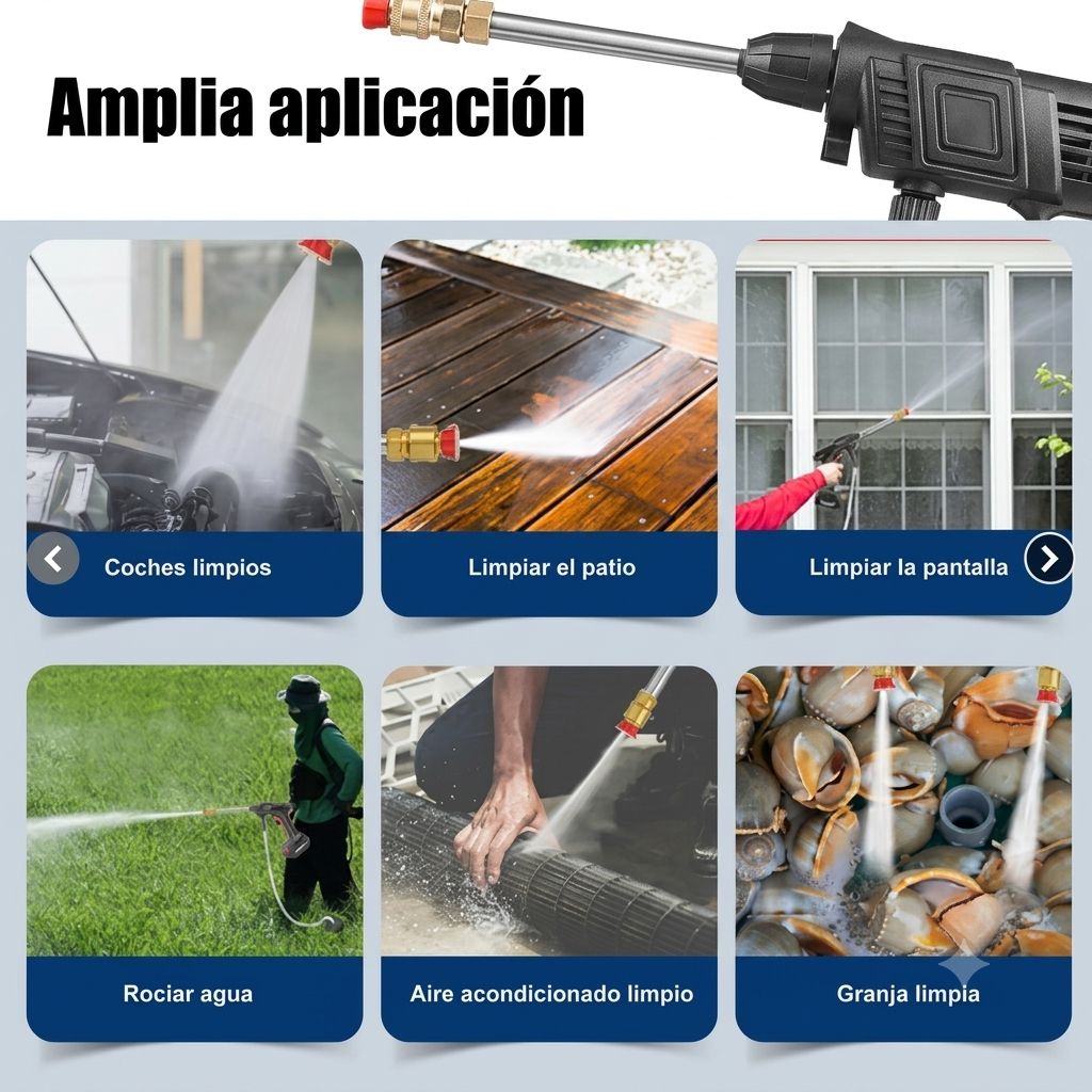 Pistola de Agua de Alta Presión Inalámbrica