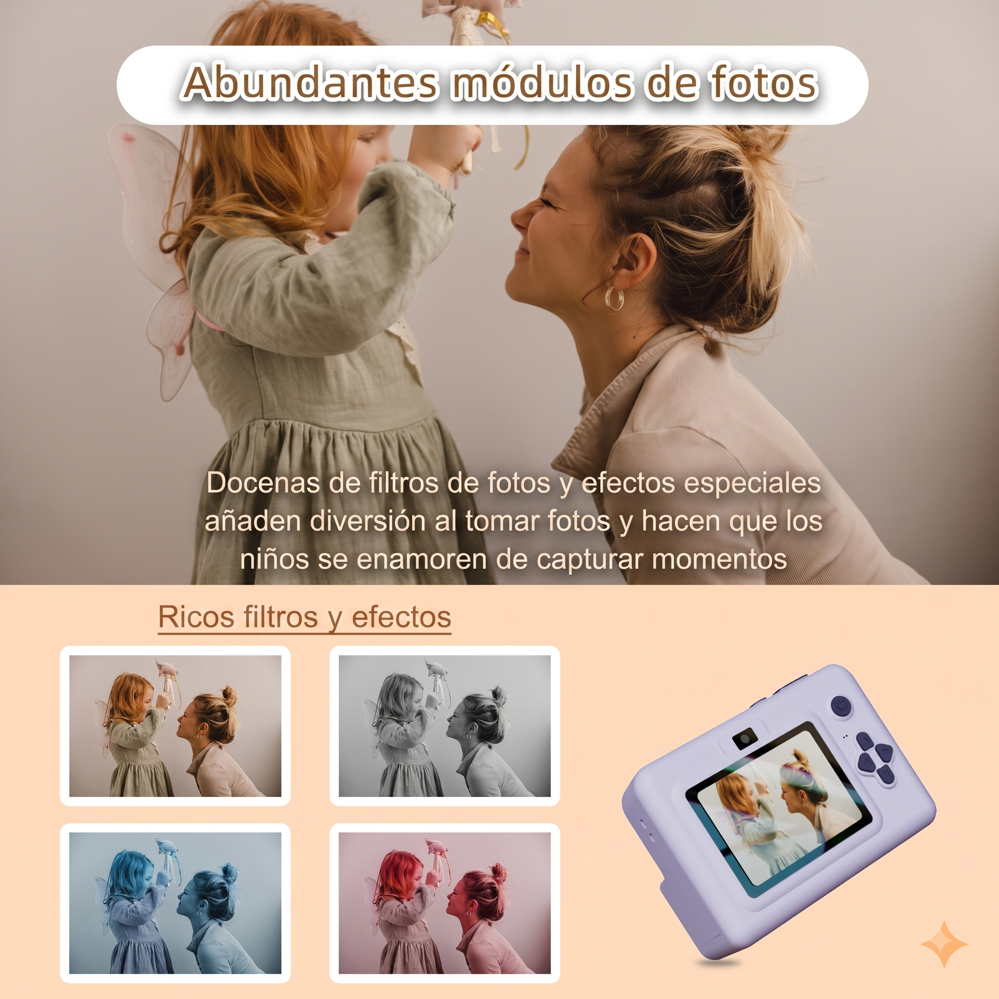Cámara Digital para Niños con Mini Impresora Instantánea HD 2.8"