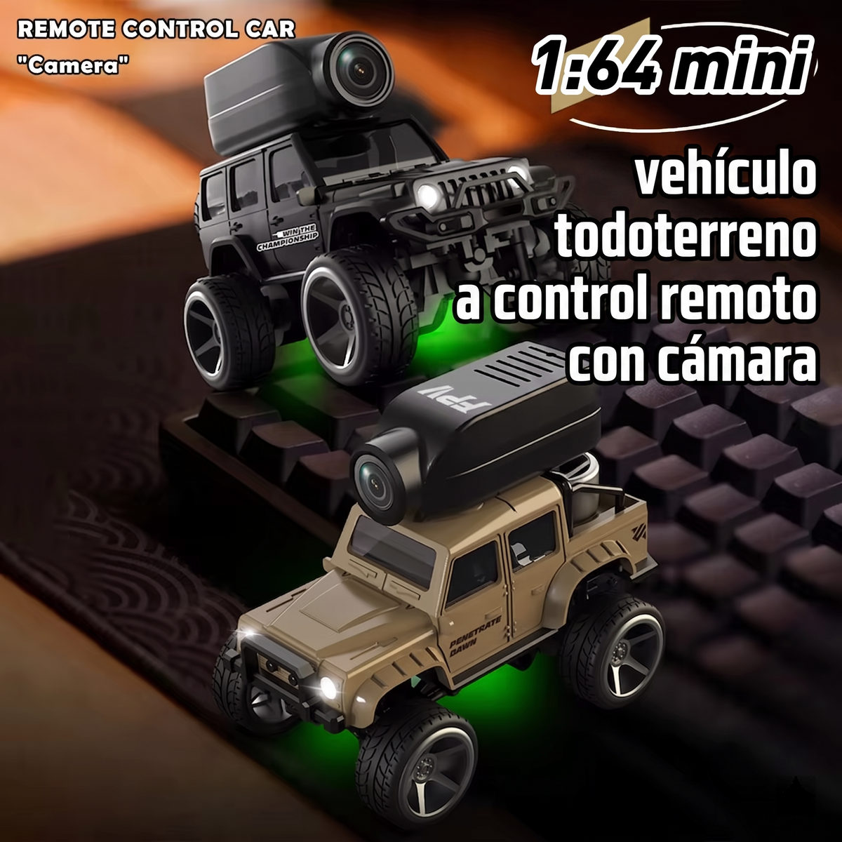 Mini Coche RC OFF-Road con Cámara FPV