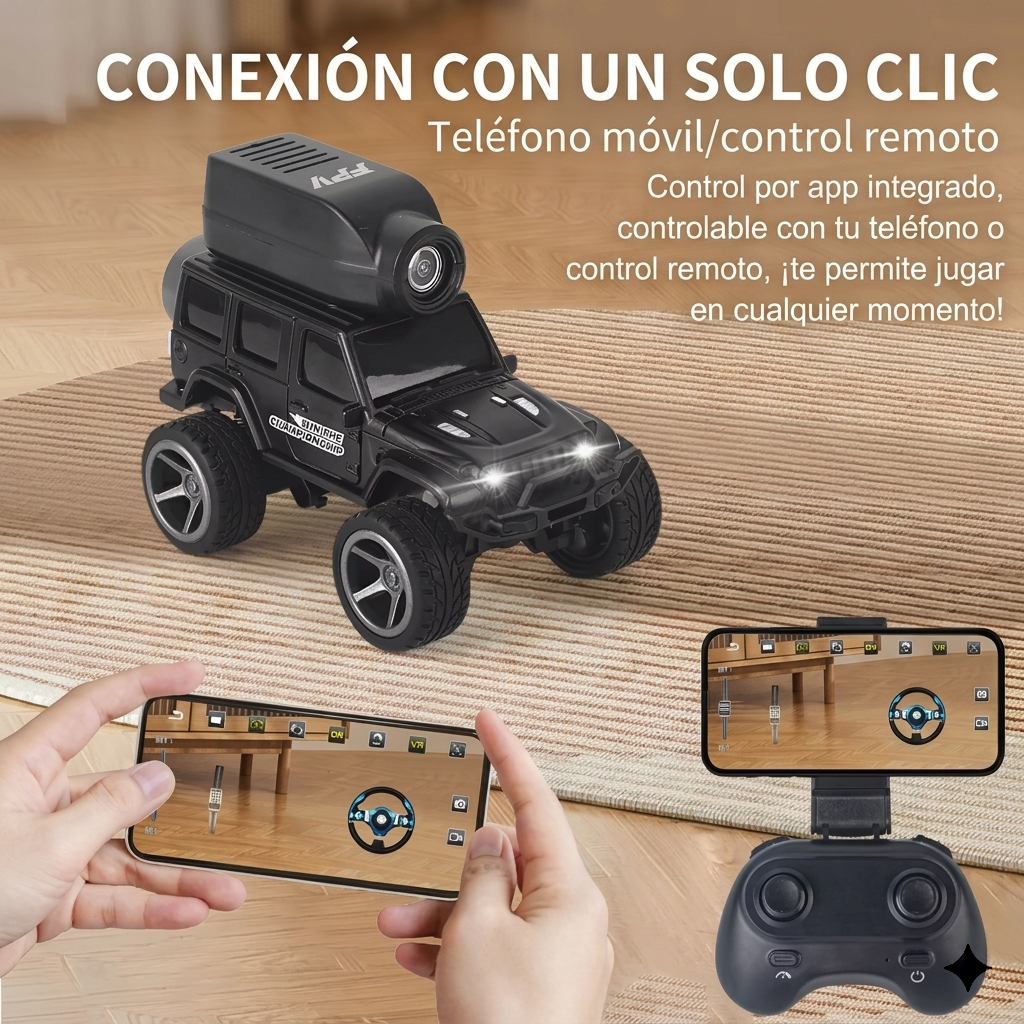 Mini Coche RC OFF-Road con Cámara FPV