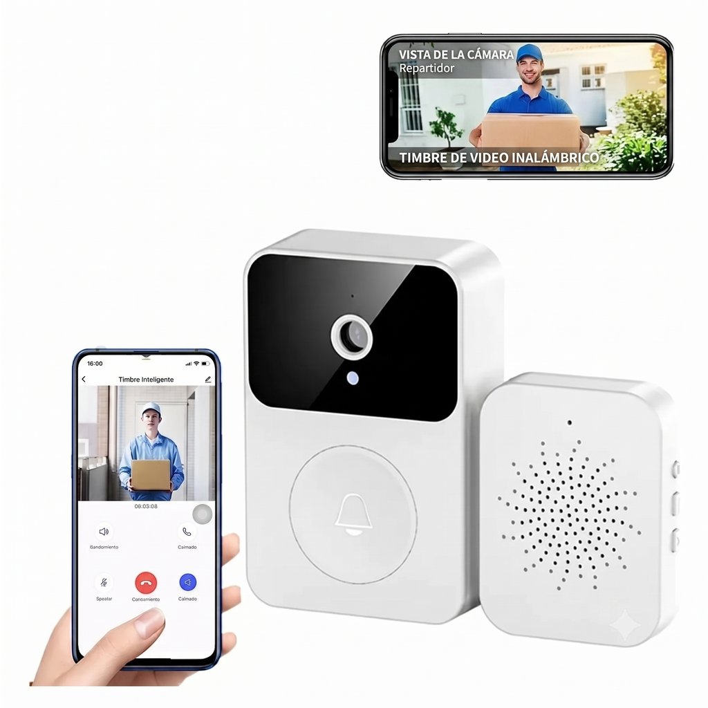 Timbre Inteligente con WiFi (Videollamada + Foto)