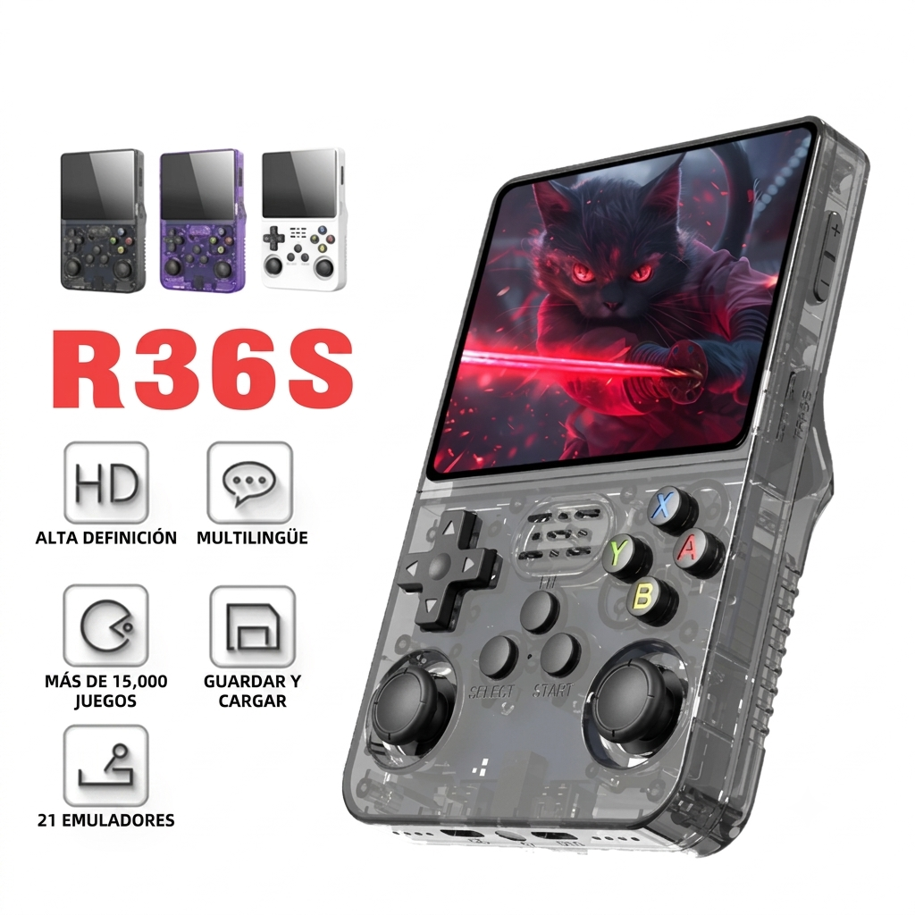 Consola R36S ArkOS Pantalla 3.5"