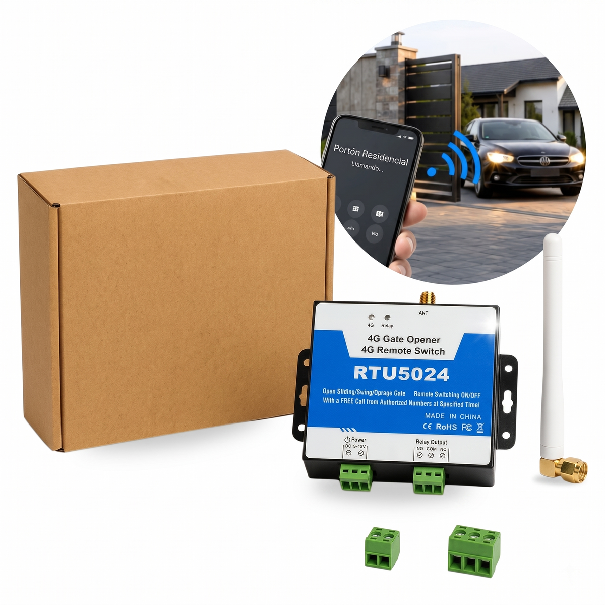 Abridor de Puerta RTU5024 Control Remoto por Llamada