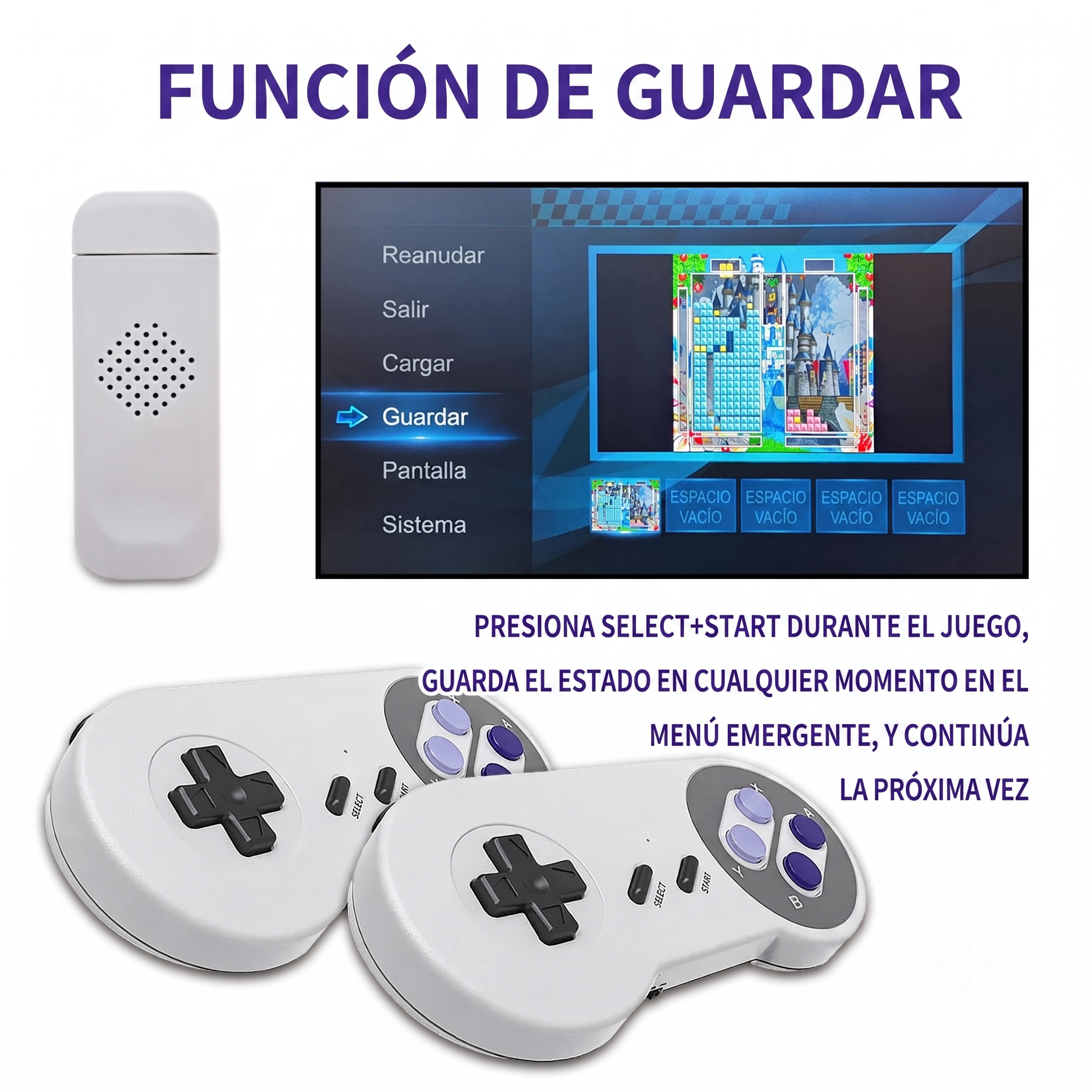 Consola Retro HD Inalámbrico NES/SNES