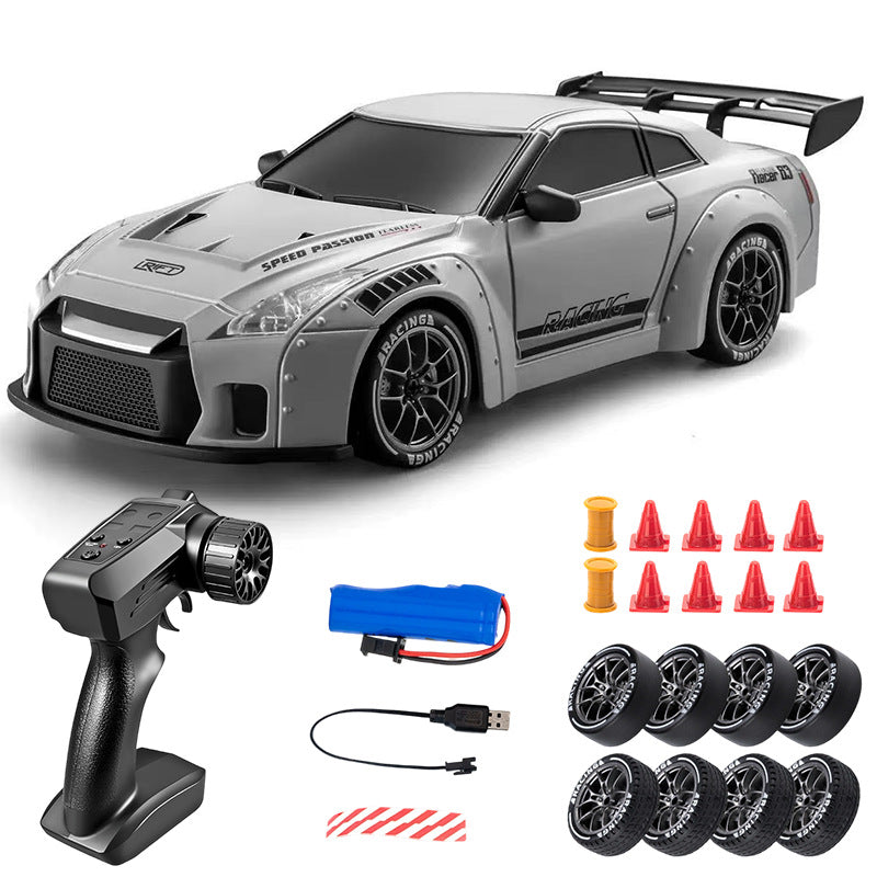 Auto DRIFT RC con Luces LED y Llantas de Repuesto