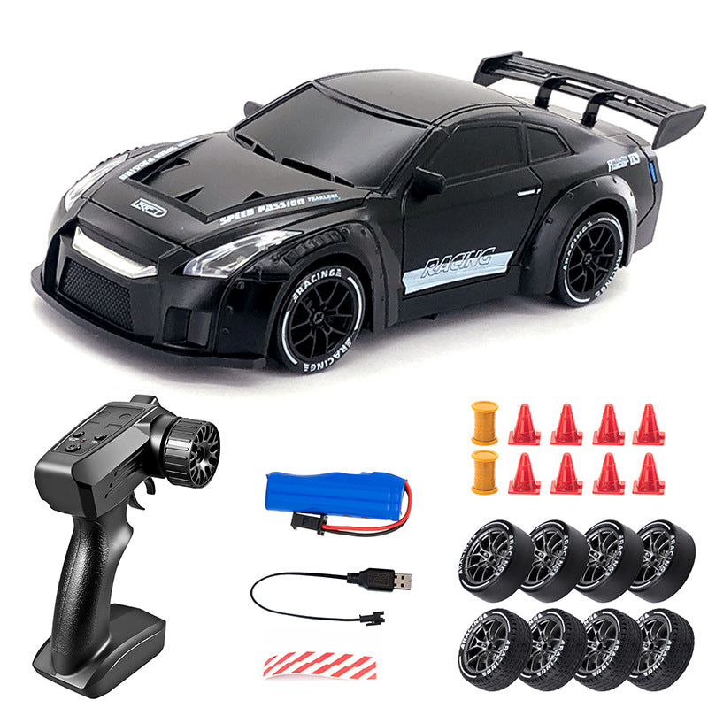 Auto DRIFT RC con Luces LED y Llantas de Repuesto